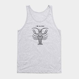 Crayfish - I'm Alive! - meaningful black detailed animal design Tank Top